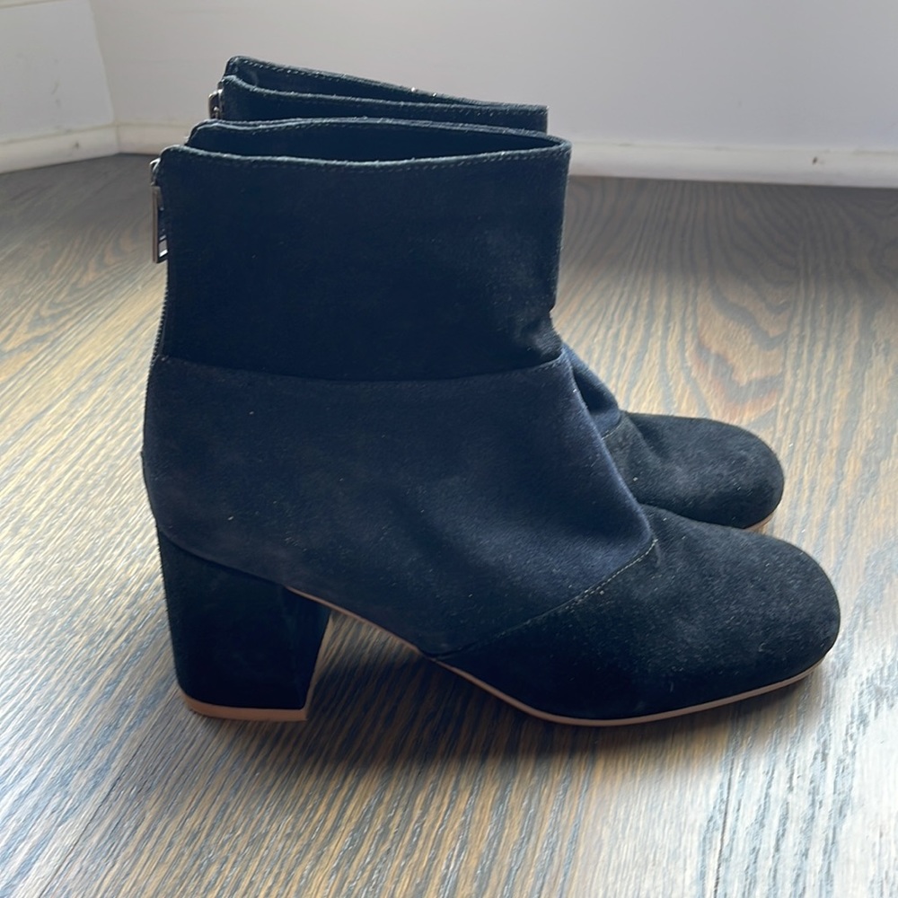 Women’s See By Chloe Black/Navy Suede Ankle Boots Size 38.5